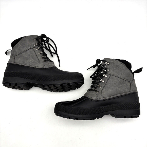 NEW Denali 'EXPEDITION' Gray Suede Leather Rubber Winter Boots Men's US9 UK8 - Picture 11 of 14